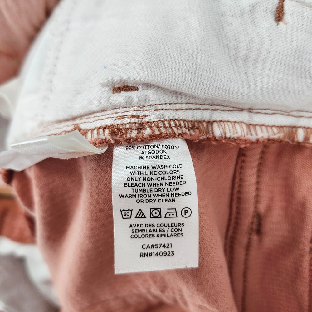 LOFT Womens Rose Pink Raw Hem Corduroy Pants Size 16 Wide Wale Straight Leg - Picture 4 of 8